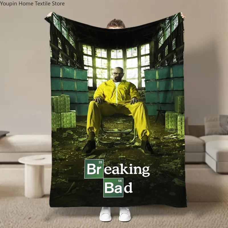 8 Size Breaking-Bad TV Show Series Flannel Blanket Home Sofa Lunch Break Blankets Children Student Blankets Nap Cover Kid Gift
