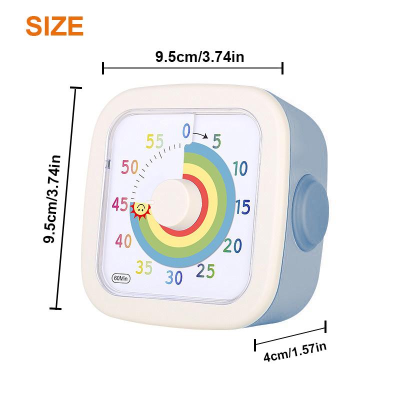 60-Minute Countdown Timer for Kids and Adults, Silent Timer for Home, Kitchen, Or School study Reminder Time Management Tool
