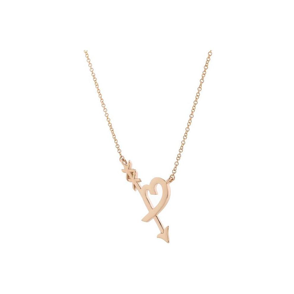 Tiffany & Cie. Paloma Picasso Cœur & Flèche Petit Collier en Or Rose 18 Carats Collier Femme 36343192