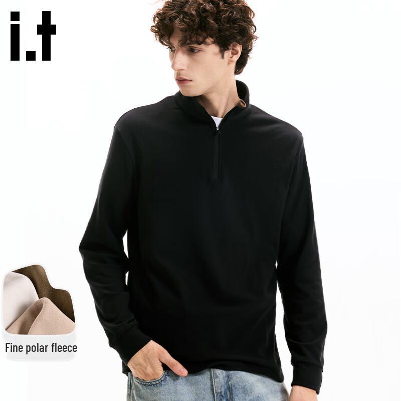 Fingercroxxit Half-Zip Fleece Long-Sleeve T-Shirt