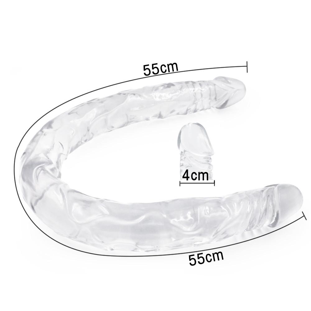 Dildo s dvojitou hlavou RUNYU Realistické dildo Cock Vaginální anální kolík Flexibilní penis Pro ženy Dilda Sexuální hračky