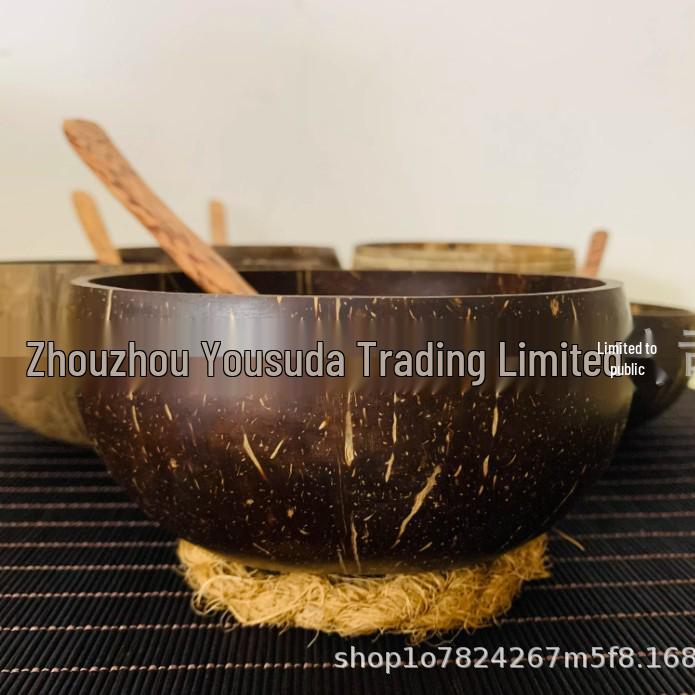 

Japanese Coconut Shell Bowl - Eco-Friendly Wooden Storage Bowl