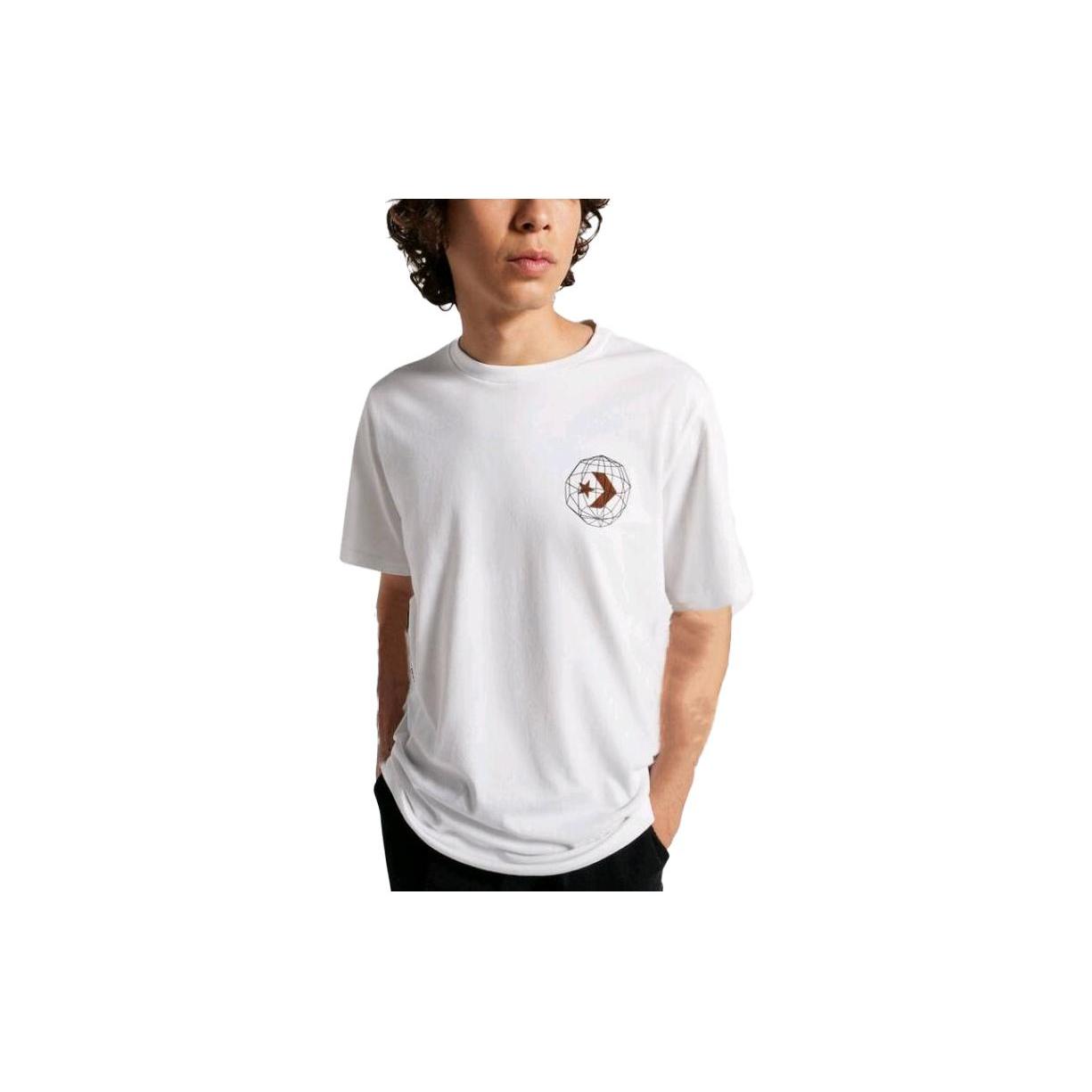 

New Converse T Shirts Men s White 10025624-A02 M