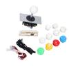 DIY Games Console Kit Single Electroplating Rocker LED Buttons Set for Arcade Games ConsoleSingle Set White
