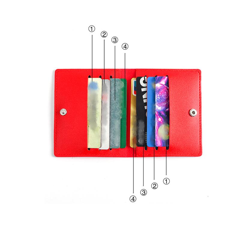 1Pc PU Leather Short ID Wallet Business Ultra Thin Credit Card Bags Purse Hasp Card Holder