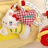 Plush Rabbit Dog Keychain Cartoon Puppy Pendant Bag Charm Lightweight Portable Accessory For Women Girls