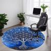 1 Alfombra Redonda de Oficina con Mandala de Árbol, Alfombrilla Adecuada para Oficina, Debajo de Sillas de Oficina, Dormitorio, Sala de Estar, Decoración del Hogar, Decoración de Habitación