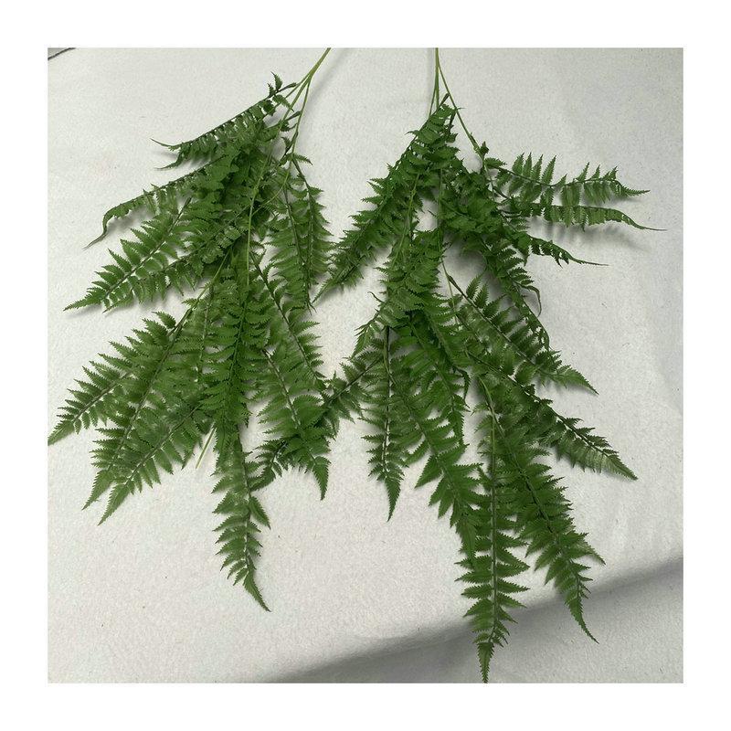 Faux Rubber Wall Hanging Plant With Realistic Ferns For Indoor Decor