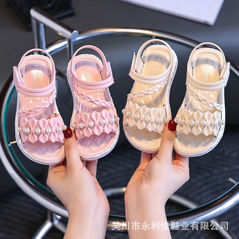 Girls' Sandals for Infants and Toddlers, Summer Non-Slip, for Girls, Babies, Students, Princess Style, Direct Supply, Soft Sole