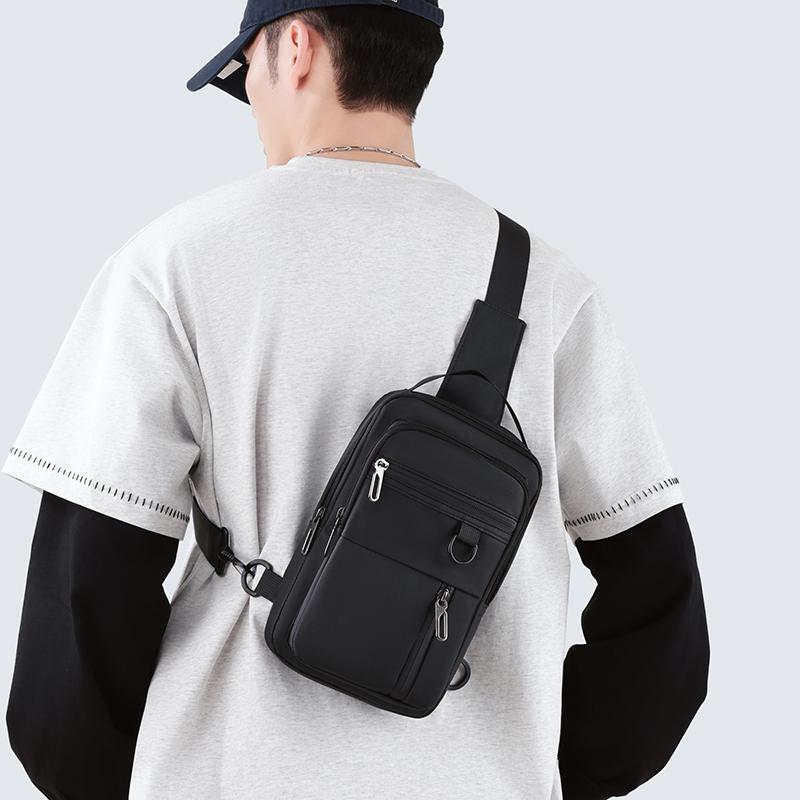 Men's Multi-Functional Chest Sling Bag – Stylish Nylon Crossbody with Multiple Compartments for Outdoor Sports