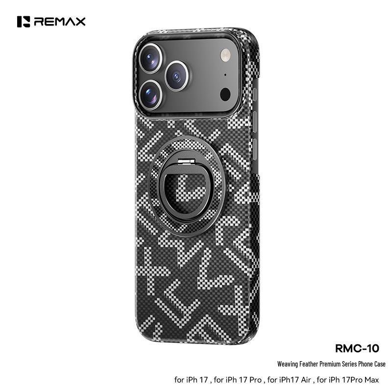 Remax Woven Texture Ultra-Thin Protective Magnetic Stand Case for iPhone 17 Series