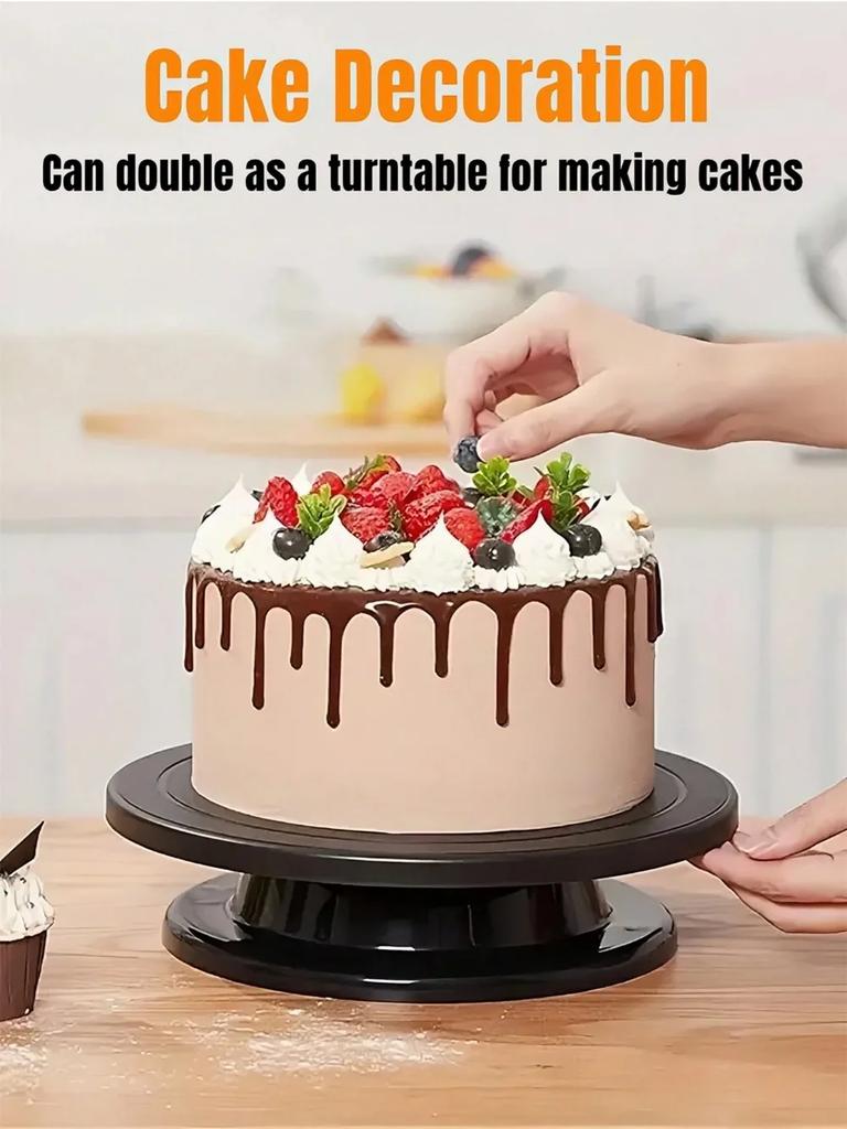 Rotating Cake Turntable, Anti-Skid Base For Carving, Pottery, Painting, Cake Decoration Suitable For Baking And Pottery Lovers