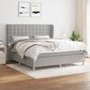 VidaXL Divan Bed with Mattress Light Grey 180x200cm Fabric - Model 3128861