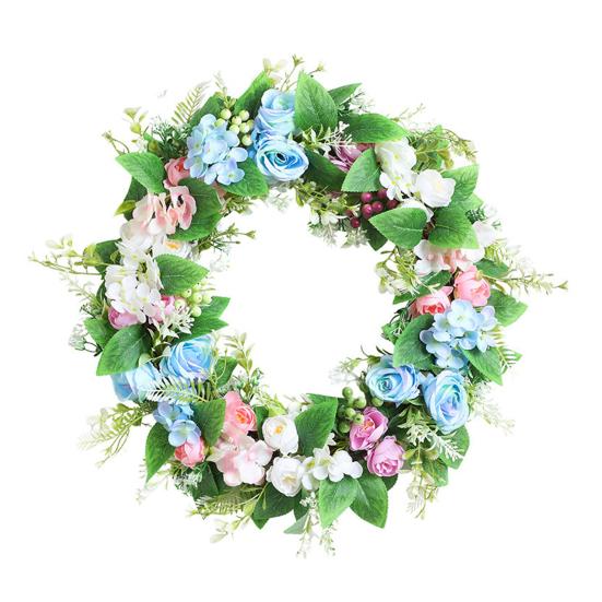 

Искусственные цветы, реалистичная имитация, цветочная подвеска на дверь, не требует полива, долговечная, весенняя свежесть, декор для дома и стен 35cm