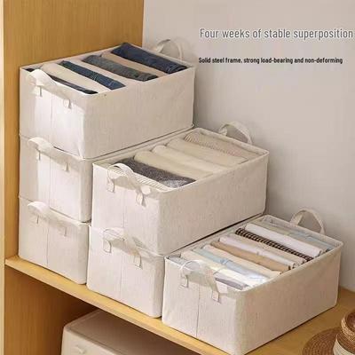 Tianshan Cotton & Linen Large Capacity Wardrobe Storage Basket