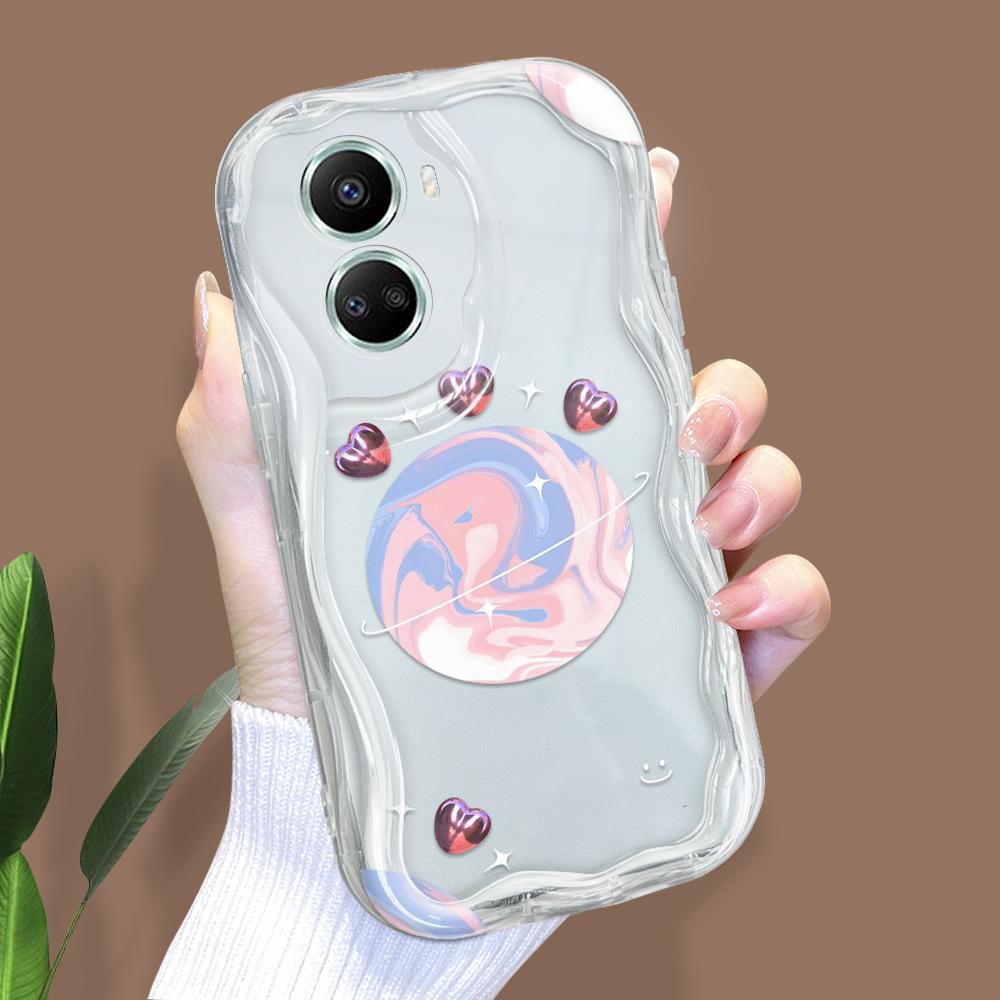 

Для Honor 90 Lite P30 Pro Infinix Hot 30 40 40i 40 Pro Smart 8 Pro Vivo V29e V30e Star Planet Rabbit Bear Cream Texture Мягкий силиконовый чехол для телефона Vivo V27E чистый