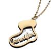 304 Stainless Steel Name Necklace with Christmas Pendant - Unique Design Clavicle Chain Gift for Couples