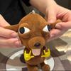 Stofftiere Chihuahua Anhänger Welpe Haustier Realistisches Stoff-Chihuahua-Puppe 12cm Schlüsselanhänger Anhänger Chihuahua Simulationshund