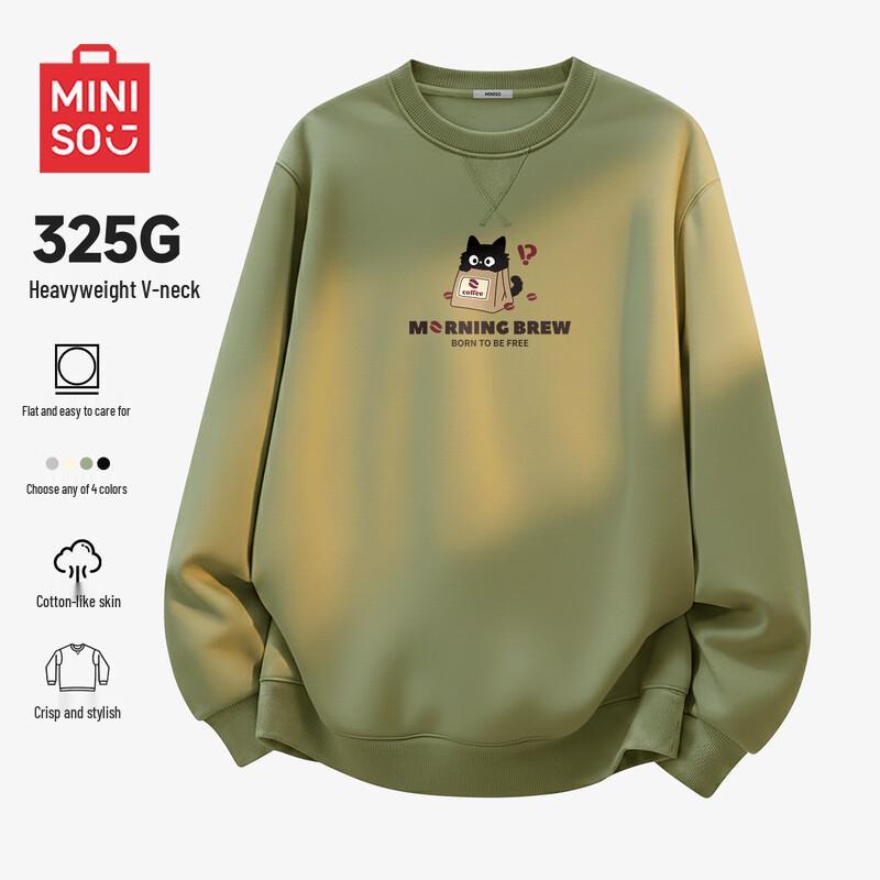 MINISO Men s American Style Crewneck Sweatshirt 2XL