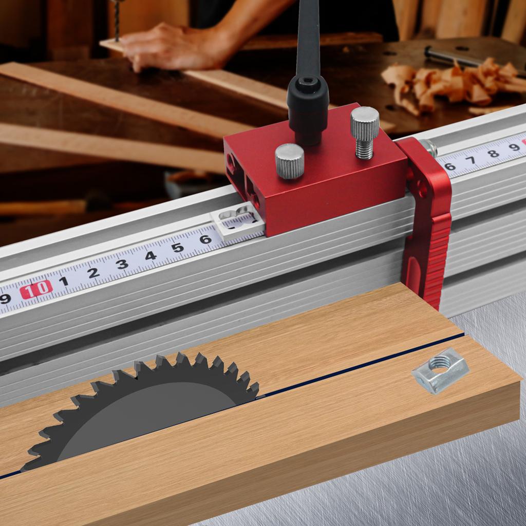 Aluminum T-Track Table Saw Profile Fence Woodworking T-Slot Miter Track