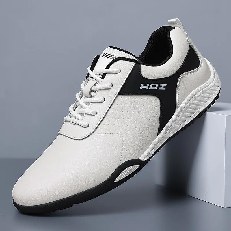 Fashion New Arrival Casual Leather Sneakers Fashion Male Treking Footwear Comfortable Men Tenis Masculino Lightweiht Travel Sports Shoes
