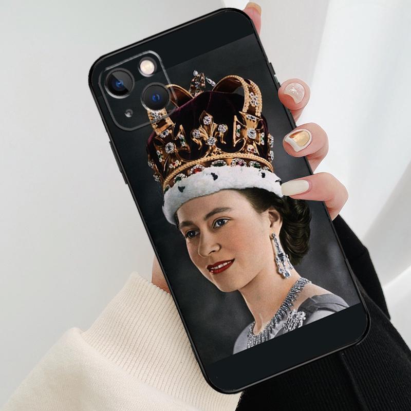 England Queen Elizabeth II Phone Case For iPhone 13 14 15 16 Pro Max 11 12 XS XR X Plus Shockproof Bumper Soft Cover