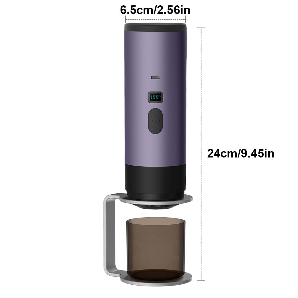 Portable 3 In 1 Espresso Maker USB-C Charging Cordless Espresso Pot Wireless Heat Capsule Powder Machine for Travel and Car