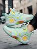 Summer breathable basketball professional actual student sneakers rotating button raw sneakers