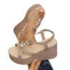 Fashion Women's High Heel Wedge Sandals, Casual Outdoor Shoes, Retro Style, 2024 Summer New Collection35-43