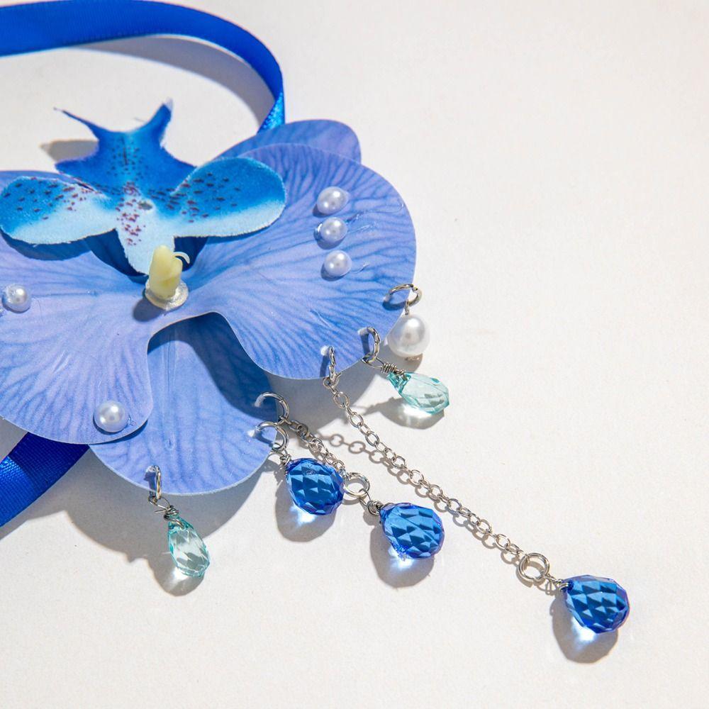 Exaggerated Flower Necklace Drawstring Korean Style Choker  Photograph