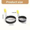 4Pcs Fried Eggs Rings Mold with Oil Brush Stainless Steels Frying Eggs Mold Nonstick Pancakes Shapers Eggs Rings Mold