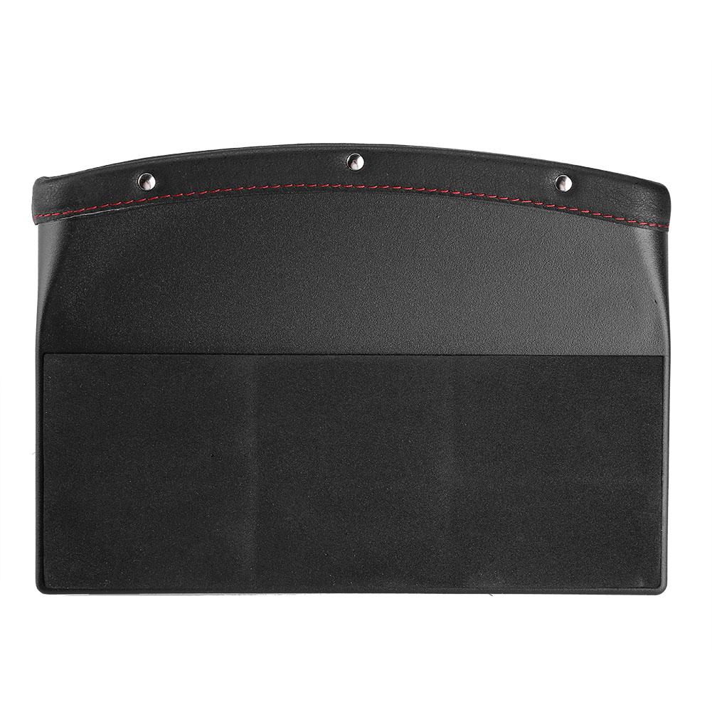 Car Storage Box Auto Seat Console Gap Slit Filling Organizer Phone Card Key Holder Box(Black)