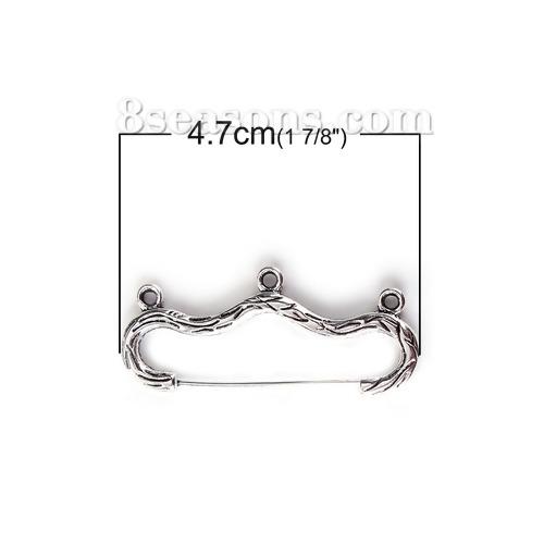 

Doreen Box Lovely Vintage Pin Brooches Bow Bend Antique Bronze Silver Color Brooches Jewelry Accessories 2/3/10/20 PCs