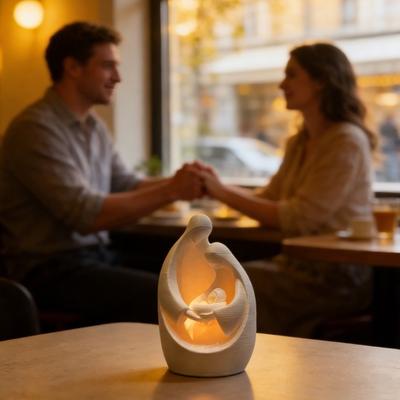 Familie mit 3 Figuren 3D-gedruckte Eltern- und Kinderstatue Moderne Skulptur für Wohnzimmer Schlafzimmer Regal TV-Ständer Dekoration