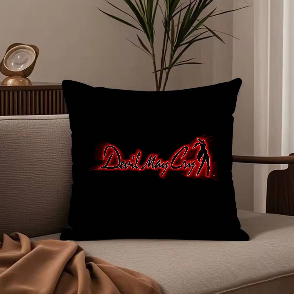 Game D-Devil m-May c-Cry Pillow Case Anti-dustmite Pillowcase Invisible zipper silky short plush Sofa cushion cover