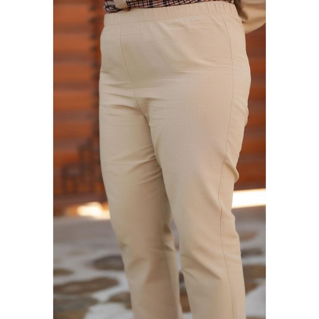 Buy Beige Patterned Plus Size Pants at 