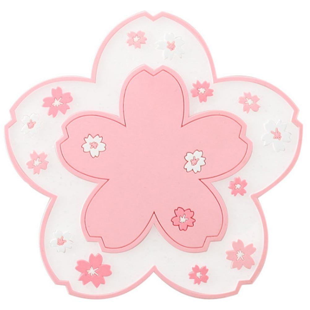 Cherry Blossom Heat Insulated Table Mat Drink Coasters Multifunctional Nontoxic Non Slip Table Protector Mats