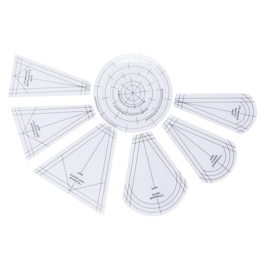 Quilting Rulers Shaped Patch Work Template Tool Ruler DIY Transparent Acrylic Sewing Ruler