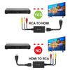 AV-zu-HDMI-kompatibler Konverter, RCA-zu-HDMI-kompatibler Audio-/Video-Konverter-Adapter, unterstützt 1080p NTSC/PAL für Set-Top-Boxen