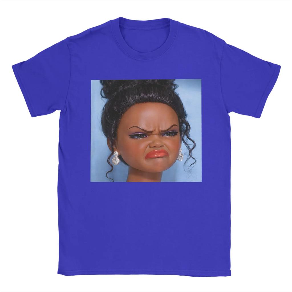 Summer Angry Disgusted Black Doll Face Meme Popular Tshirts 100 Cotton Tee Shirt For Hot Sale Short Sleeve Tees