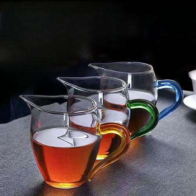 High Borosilicate Glass Fair Cup Thickened High Temperature Resistant Tea Sea Cup Male Cup Household Kung Fu Tea Set with Handle Tea Cup