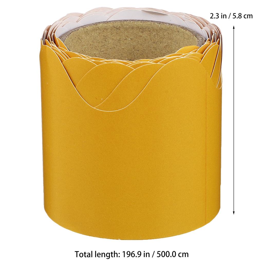 5M Blackboard Border Paper Roll Premium Waterproof Decorative Bulletin Trim for Classroom Wall Chalkboard Boarder Decoration