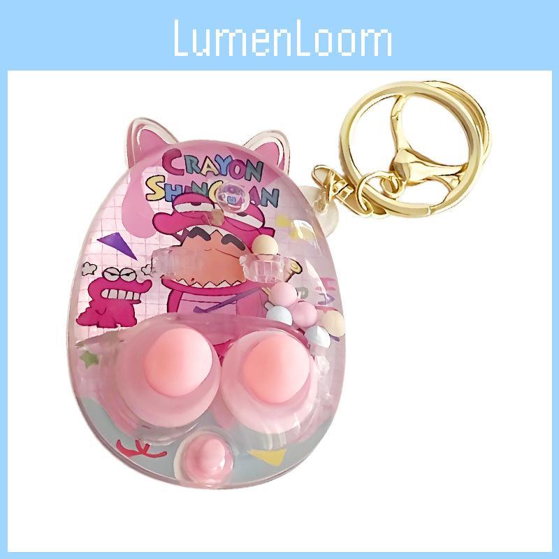 Shin Crayon Chan Themen-Druck Handheld Wasserringwurfspiel Anhänger Konsole
