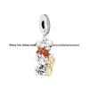 Pan Jia S925 White Copper Cartoon Pendant Beads for DIY Bracelet & Necklace Jewelry