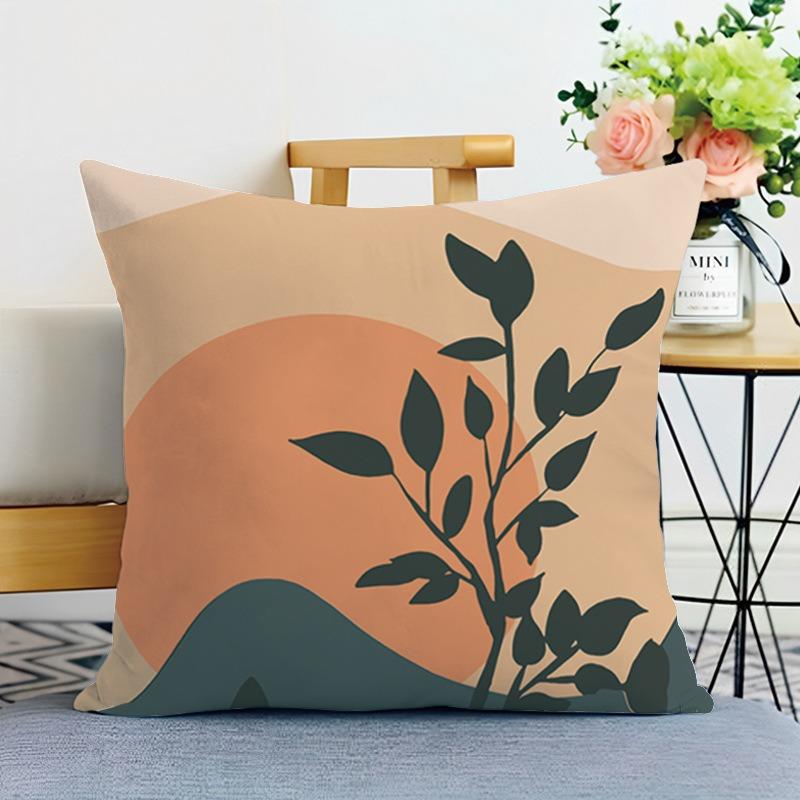 Light Luxury Simple Printed Decorative Pillowcase Bedroom Living Room Square Cushion Pillowcase