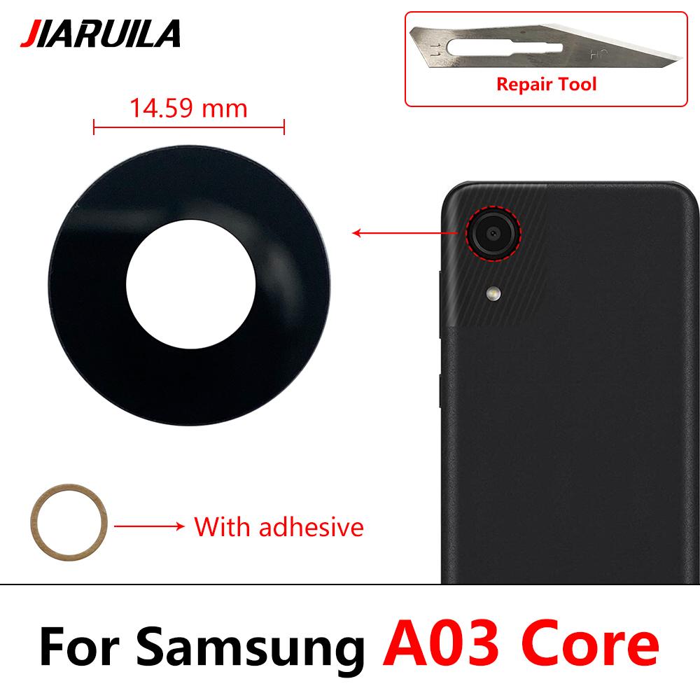 5Pcs,For Samsung A03 Core A33 A53 A73 A32 A52 A72 A82 S21 S22 Plus S21 Ultra FE Rear Back Camera Glass Lens With Glue Adhesive