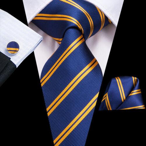 280 Styles Silk Mens Tie Pocket Square Hankerchief Cufflinks Wedding Set Prom