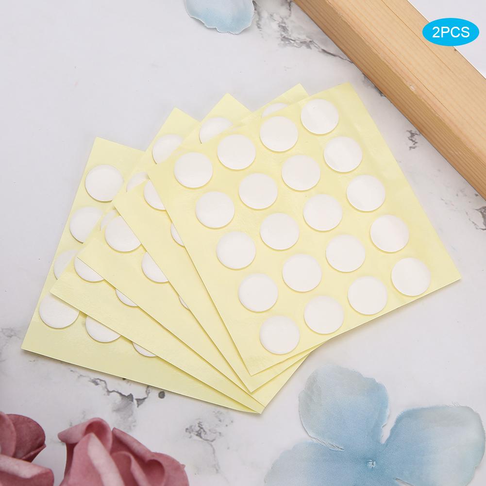 200Pcs Transparent Round Double Sided Tape Sticker Strength Adhesive Sticker Nail Art