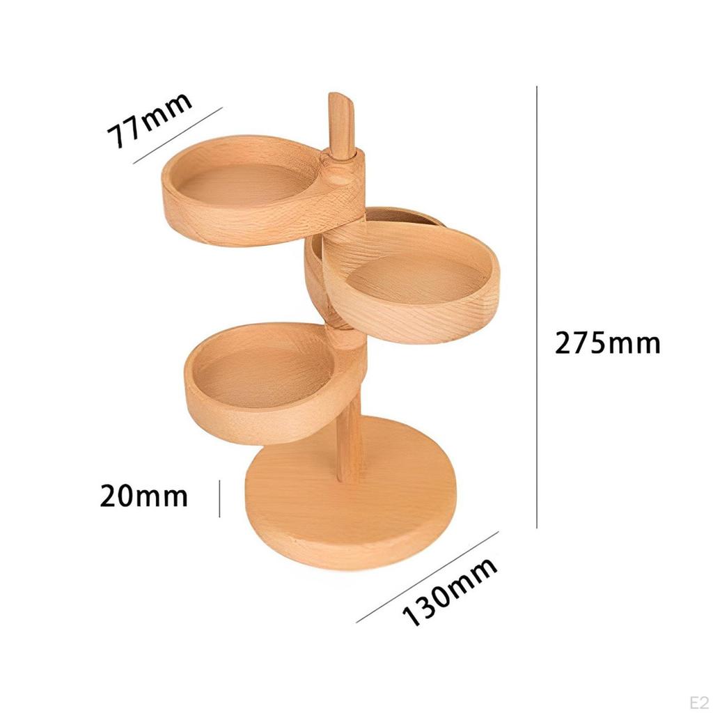 Jewelry Organizer Box 4 Layer Make Up Countertop Stand Case for