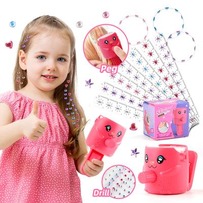 Girls Play House Hair Decoration Toys Hair Staple Drill Machine Stick Drill DIY Beauty Toys